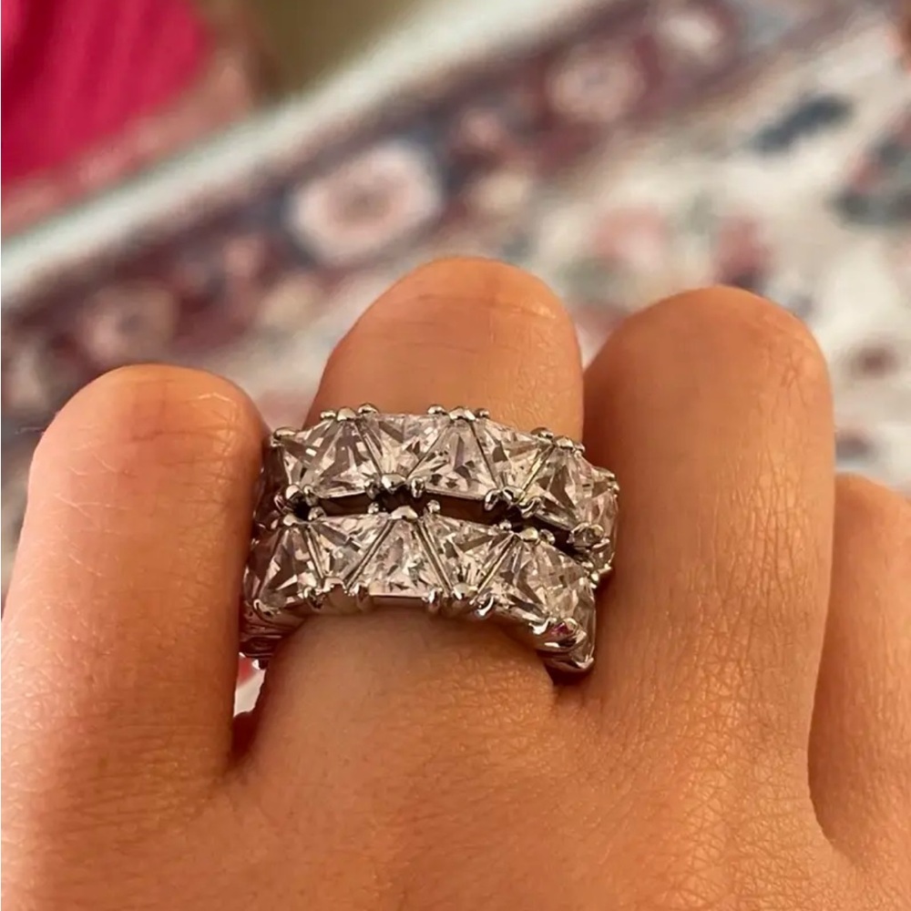 Silver Women's Engagement Proposal Wedding Band Ring - Sizes 6, 7, 8, or 9